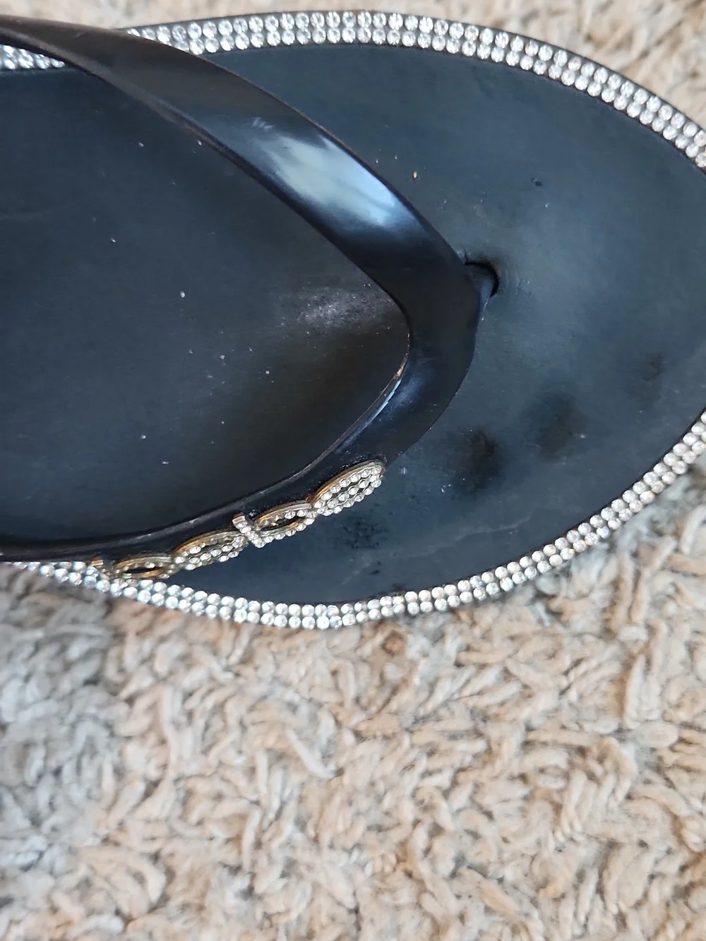 Bebe Bejeweled Flip Flops - Picture 8 of 8